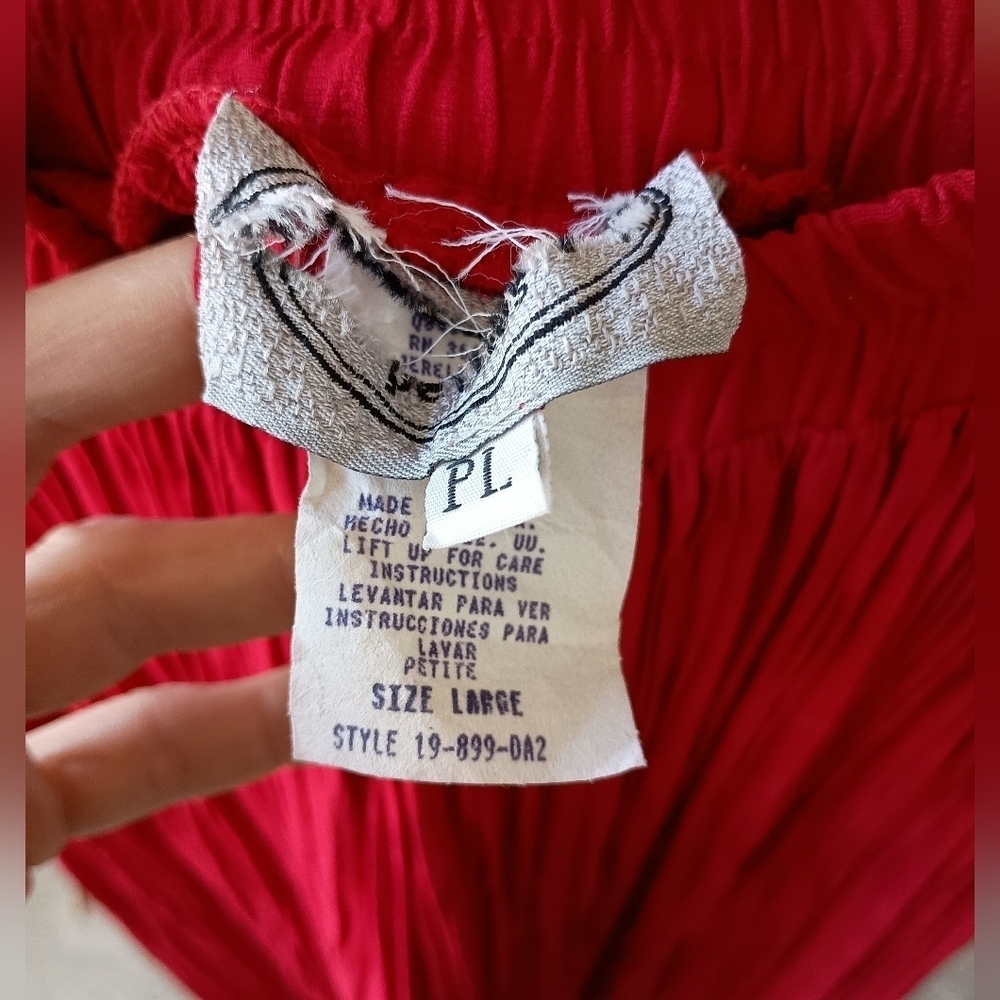 Vintage StoneBridge Western Red Maxi Skirt_ Large Petite - Picture 5 of 6